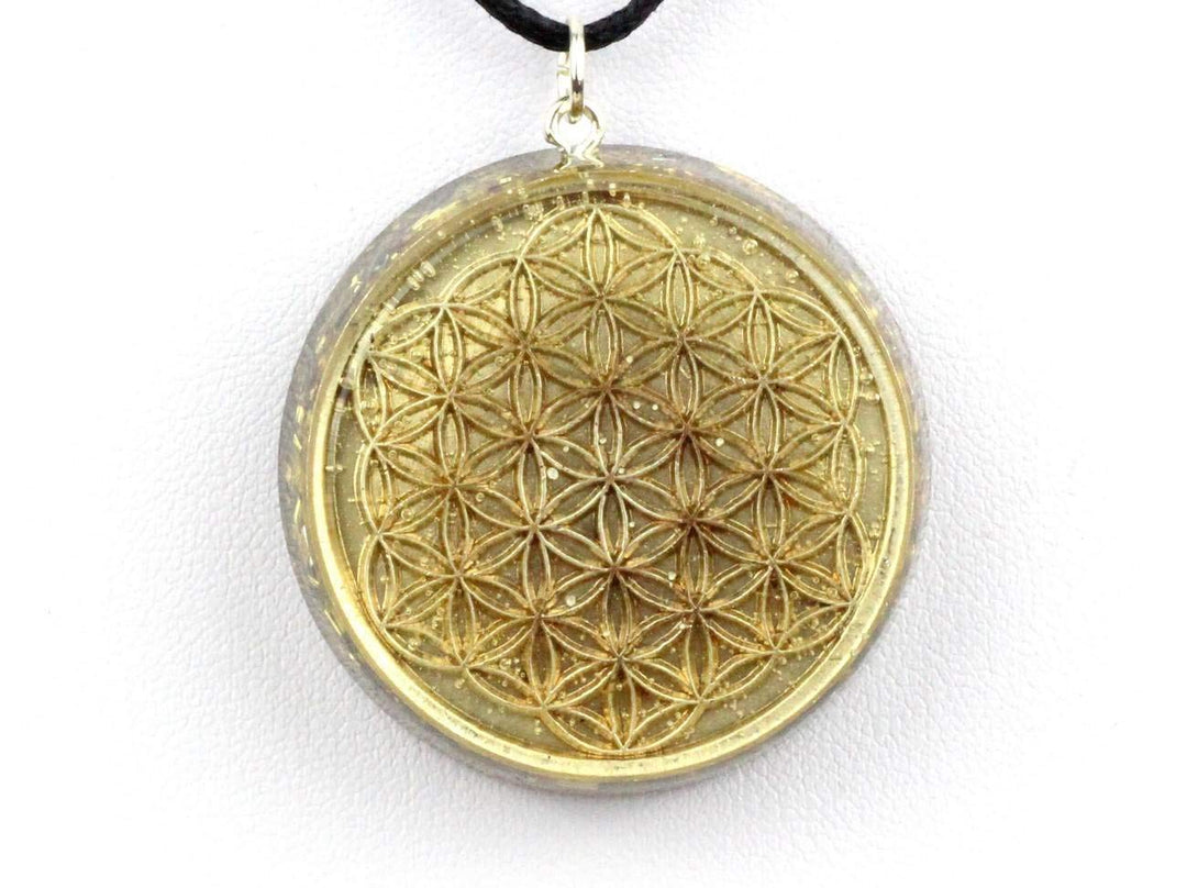 Panotophia Orpanit® Orgonit Amulett Exclusive „Blume des Lebens“ I 100% echter Orgonit I Schutz gege