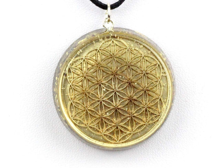 Panotophia Orpanit® Orgonit Amulett Exclusive „Blume des Lebens“ I 100% echter Orgonit I Schutz gege