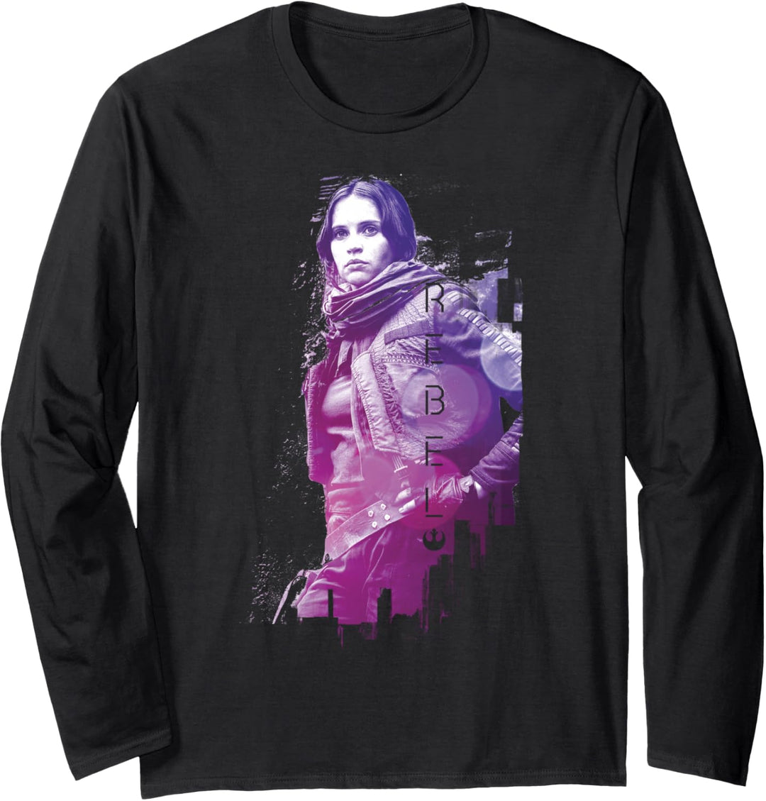 Star Wars Rogue One Jyn Rebel Stance Langarmshirt
