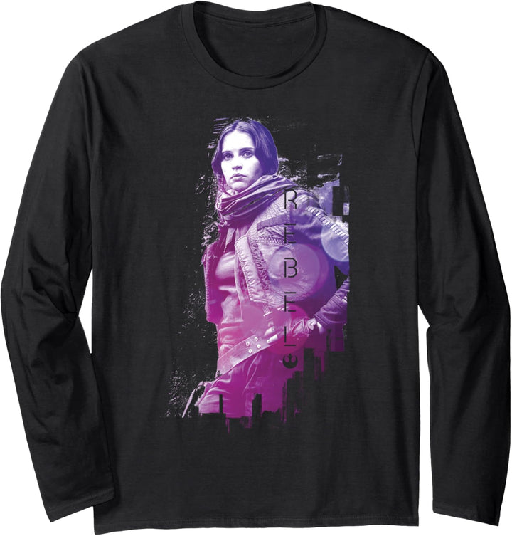 Star Wars Rogue One Jyn Rebel Stance Langarmshirt
