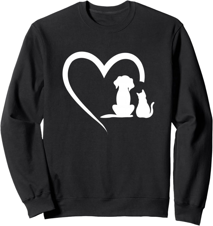 Herz für Hunde und Katzen Sweatshirt