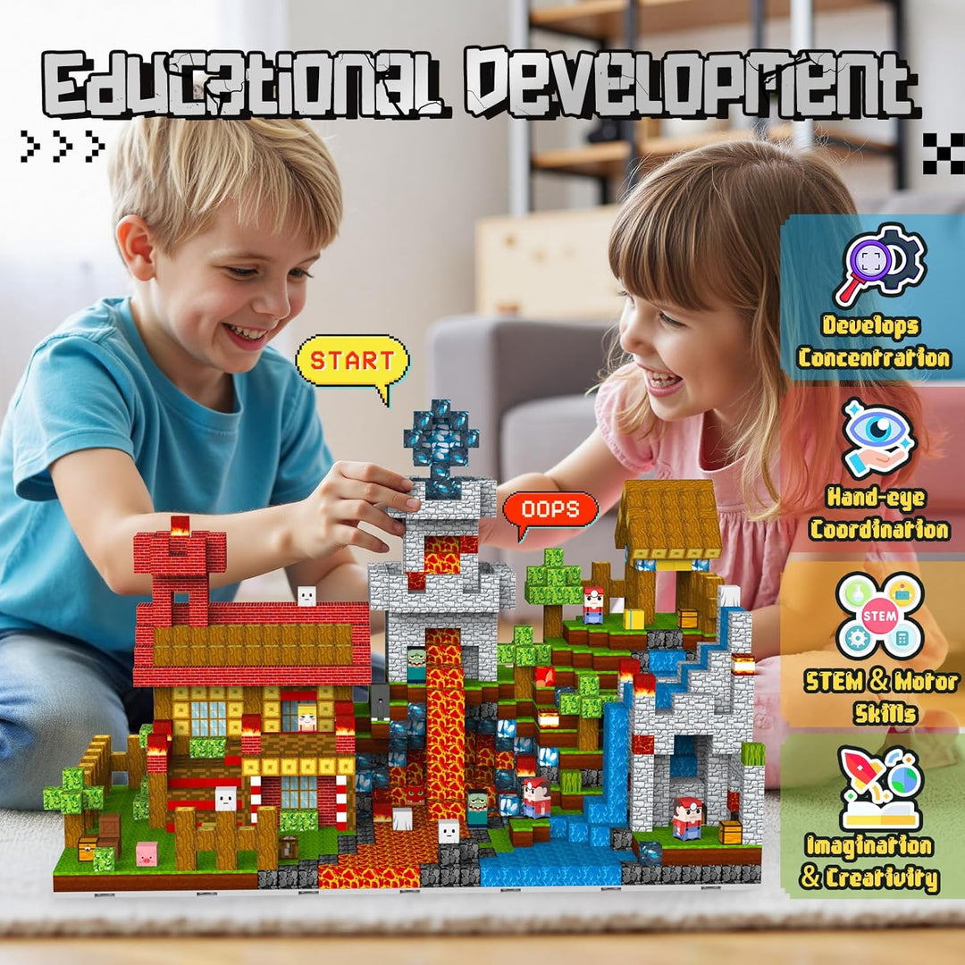 200 Stück Magnetische Bausteine, Spielzeug ab 3 4 5 6 Jahre Jungen Mädchen Magnetic Building Blocks