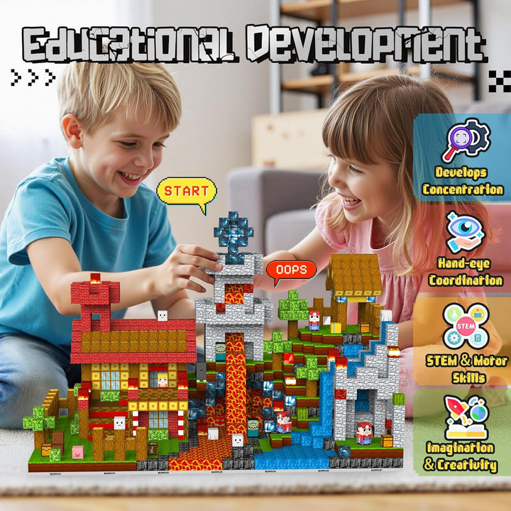 200 Stück Magnetische Bausteine, Spielzeug ab 3 4 5 6 Jahre Jungen Mädchen Magnetic Building Blocks