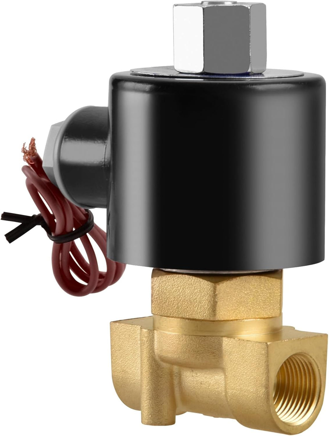 Heschen Elektrisches Magnetventil aus Messing, 2W-040-10K, PT3/8'', DC24V, Direktbetätigung für Wass