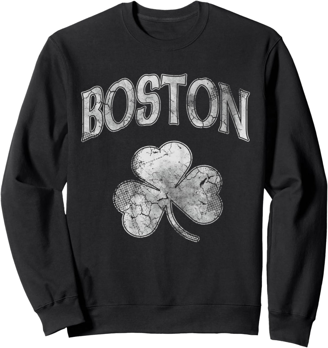 Boston irisches Kleeblatt St Patricks Day Herren Damen Kinder Sweatshirt