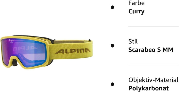 ALPINA SCARABEO S Q-LITE - Verspiegelte, Kontrastverstärkende OTG Skibrille Mit 100% UV-Schutz Für E
