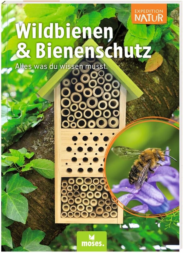 Bienenhotel Expedition Natur, Nist- und Überwinterungshilfe für Wildbienen, Mit spannendem Booklet f
