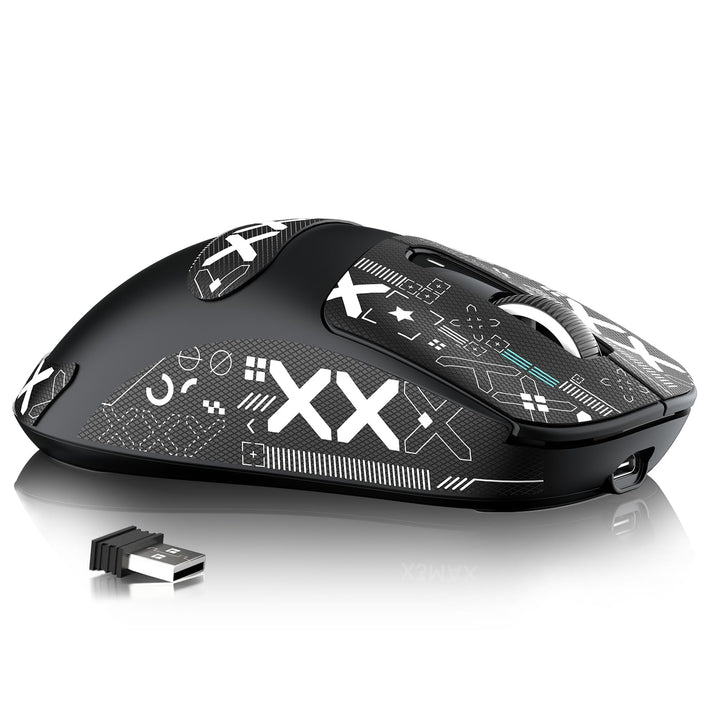 ATTACK SHARK X3MAX 49g SUPERLIGHT Mouse with Tape, PixArt PAW3950 Gaming Sensor, BT/2.4G Wireless/Wi