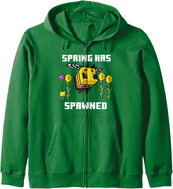 Minecraft Bee Spring Has Spawned Graphic Blocks Kapuzenjacke