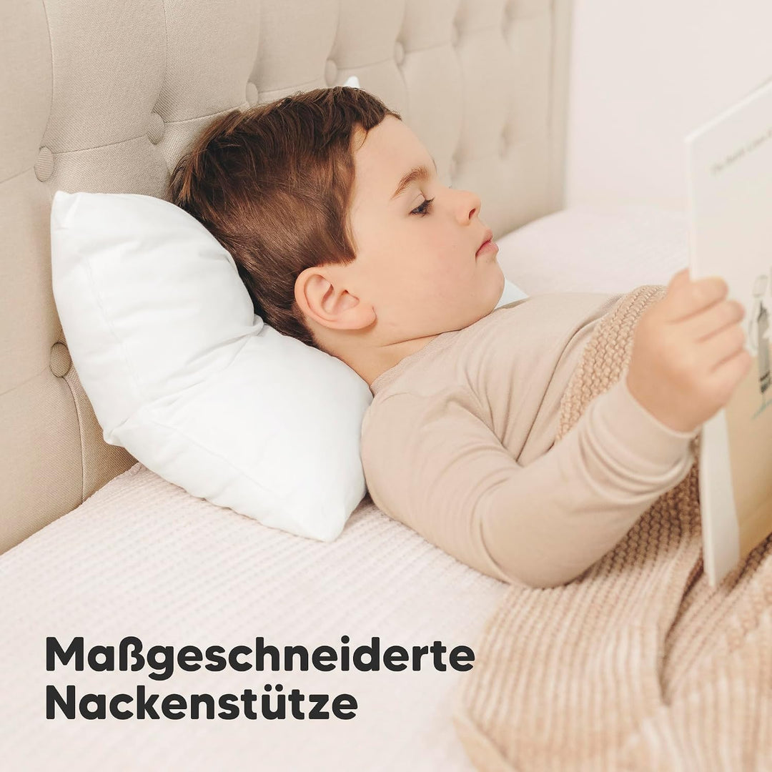 2er Pack Kleinkind Kissen 33 x 45 cm - Weich Bio Baumwolle Kissen Kinder - Kleinkind Kopfkissen Zum