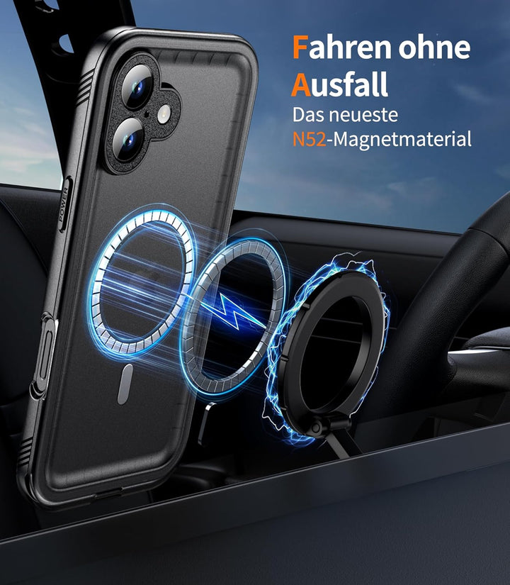 Cozycase TOP Militärschutz Magnetische Hülle für iPhone 16 Plus für MagSafe wasserdichte 360 Grad Pa