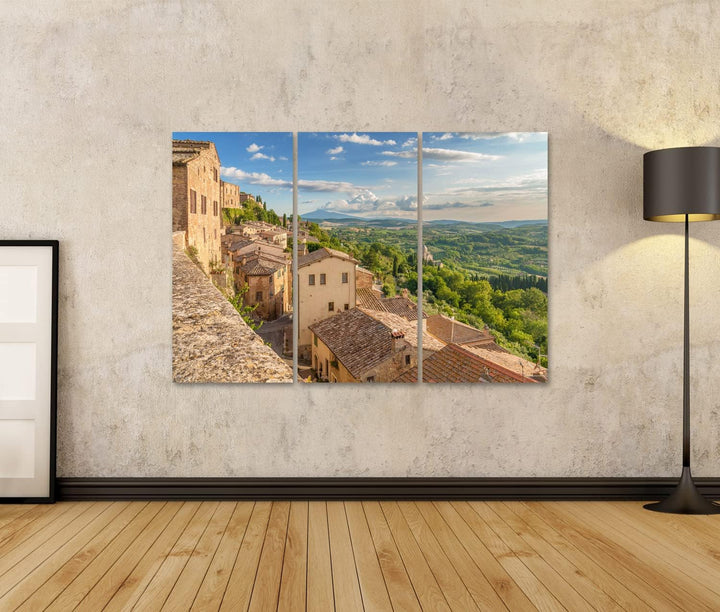 islandburner Bild auf Leinwand Landschaft Der Toskana Von Den Wänden Von Montepulciano Italien Bilde