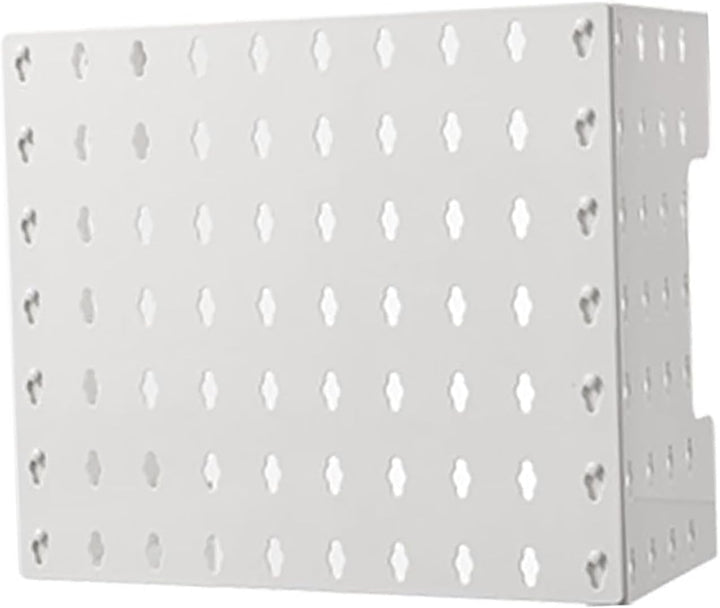 Lochwand Stecktafel Wandorganizer Rohrverkleidung aus ABS Kunststoff in Weiss ohne Bohren Klebemonta