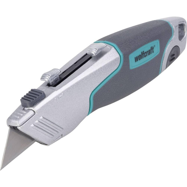wolfcraft Profi-Dualklingen-Messer I 4200000 I Zum Schneiden von festen Materialien mit Trapez- oder