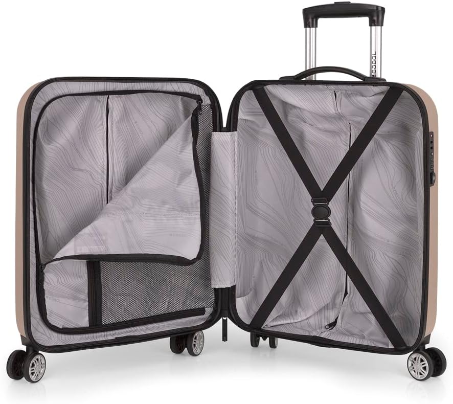 Paradise XP Koffer, erweiterbar, starr, 35 l Fassungsvermögen, beige, kabinengepäck, Beige