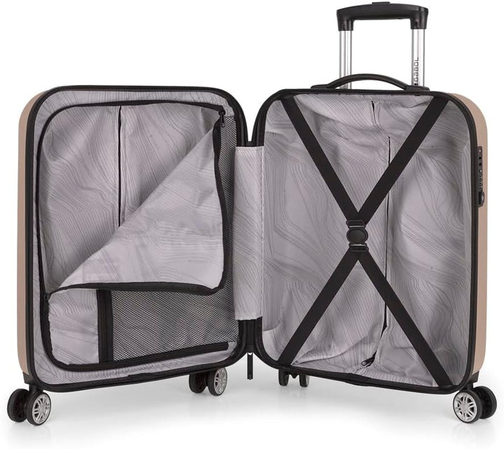 Paradise XP Koffer, erweiterbar, starr, 35 l Fassungsvermögen, beige, kabinengepäck, Beige