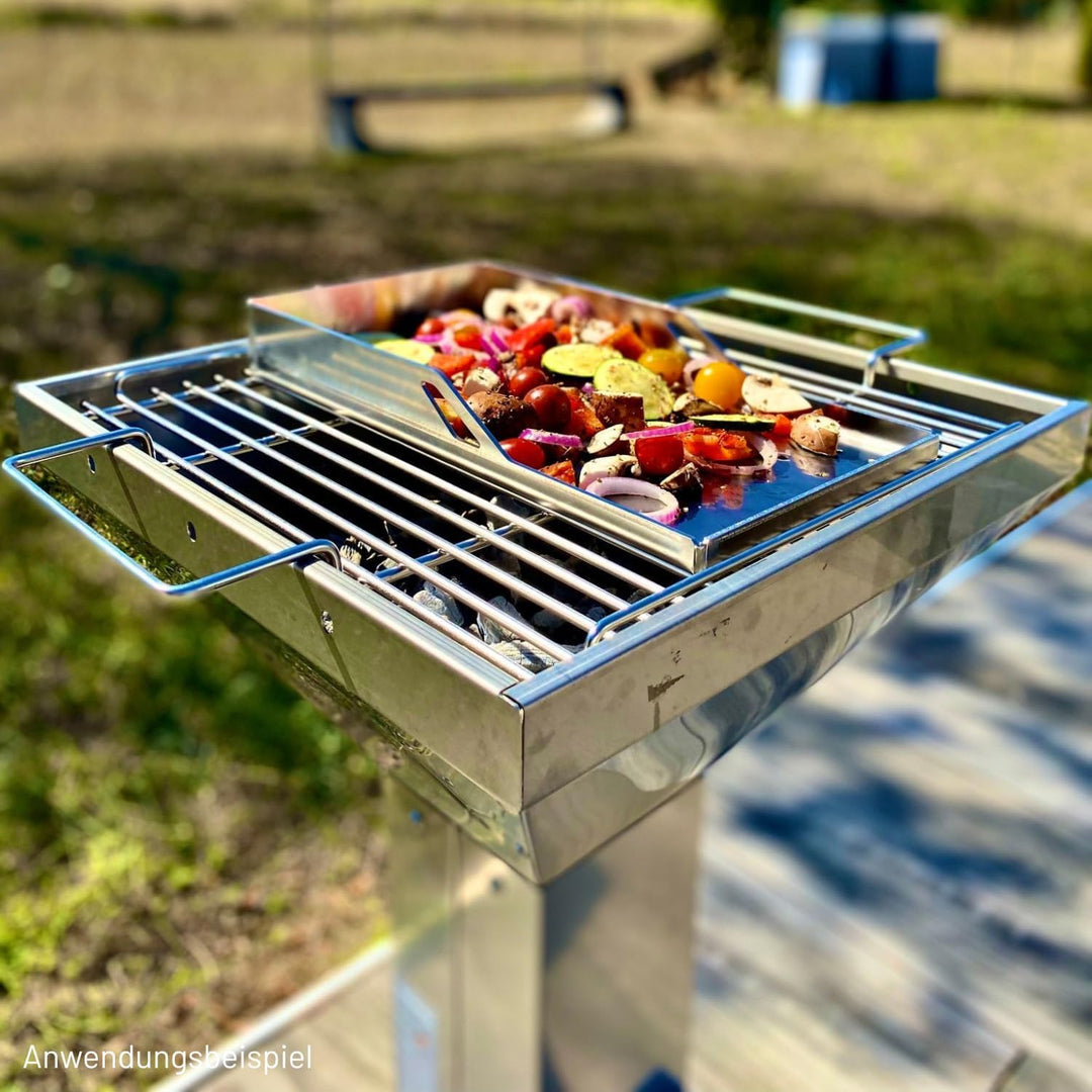 THÜROS Plancha Grillplatte 20x33 cm Edelstahl 33 x 20 x 5 cm, 33 x 20 x 5 cm