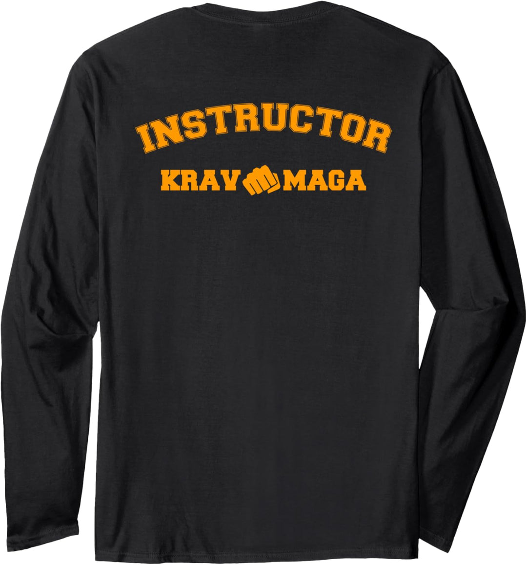 KRAV MAGA Instructor T-Shirt vorne hinten drucken Langarmshirt