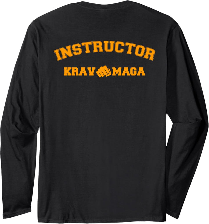 KRAV MAGA Instructor T-Shirt vorne hinten drucken Langarmshirt