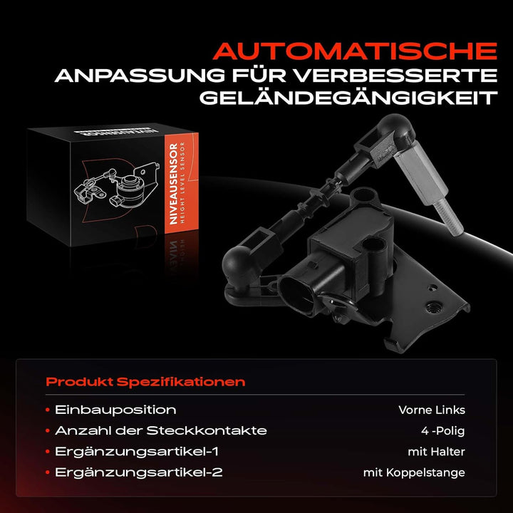 Frankberg Niveausensor Leuchtweitenregulierung Vorne Links Kompatibel mit A6 4G2 4GC A6 Avant 4G5 4G