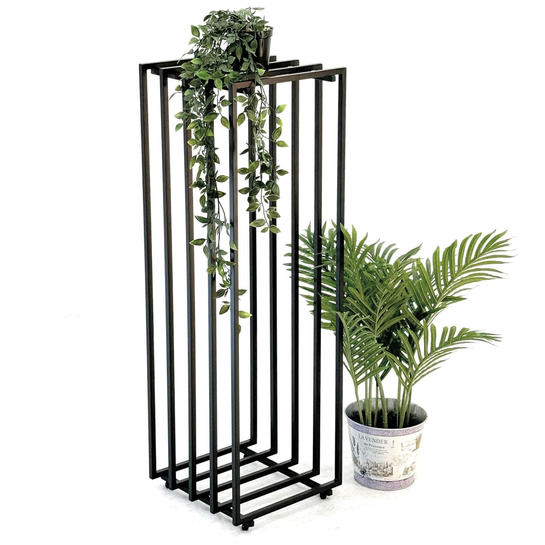 DanDiBo Blumenständer Metall Schwarz Eckig 96609 Pflanzenständer Beistelltisch Modern Design Innen O
