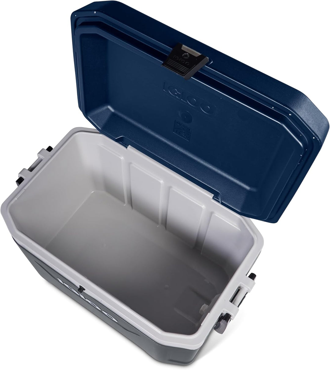 Igloo Maxcold 54 Passiv-Kühlbox, hochwertig Thermobox 51 Liter, Grau, Isolierbehälter für Camping un