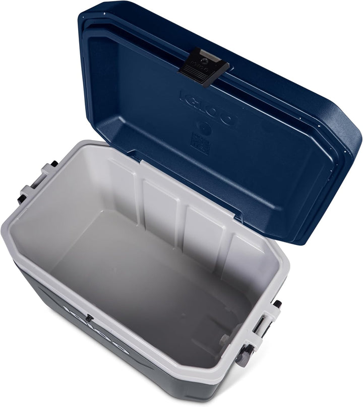 Igloo Maxcold 54 Passiv-Kühlbox, hochwertig Thermobox 51 Liter, Grau, Isolierbehälter für Camping un