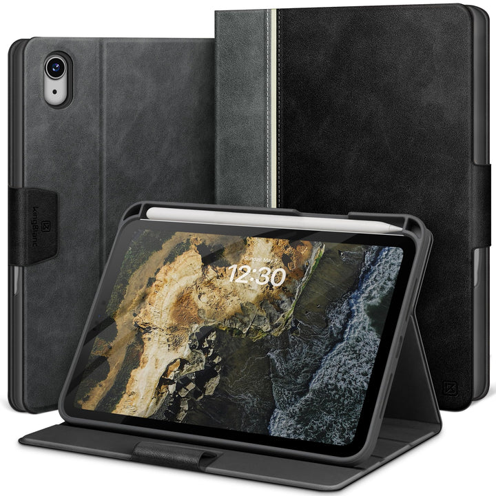 KingBlanc für iPad mini 7 Hülle (A17 Pro) 8,3 Zoll 2024, iPad mini 6 Hülle 2021 mit Stifthalter, Veg