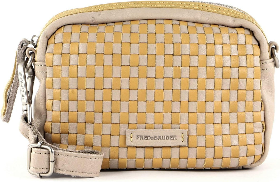 FREDsBRUDER Handtasche mit Webmuster mit Label-Applikationen