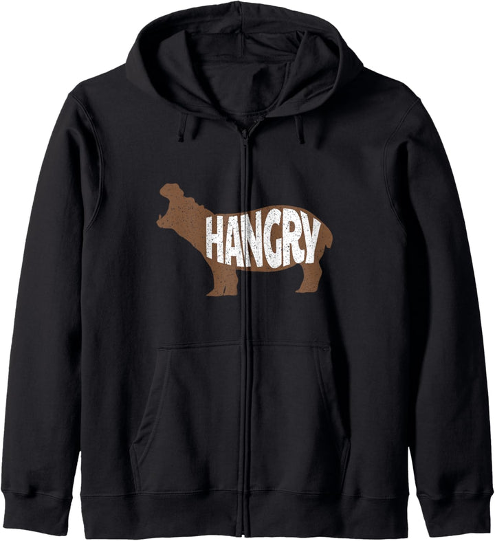 Lustiges Nilpferd Hangry Süsses Nilpferdgeschenk Kapuzenjacke