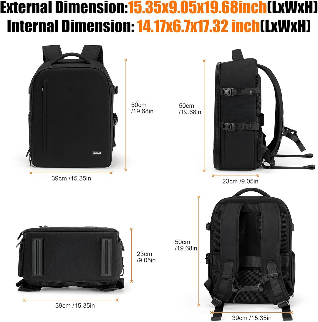CADeN Professional Trolley Large Camera Backpack Bag for DSLR/SLR Mirrorless Camera Waterproof, Came