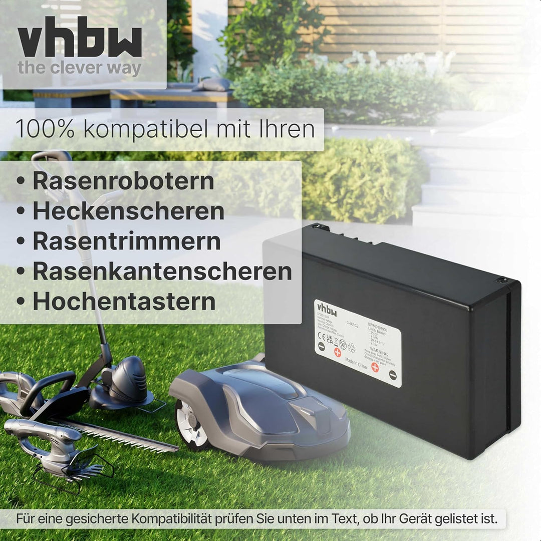 vhbw Akku kompatibel mit Stiga Autoclip 125, 127, 200, 223, 225, 225s, 228, 228s Rasenroboter Rasenm