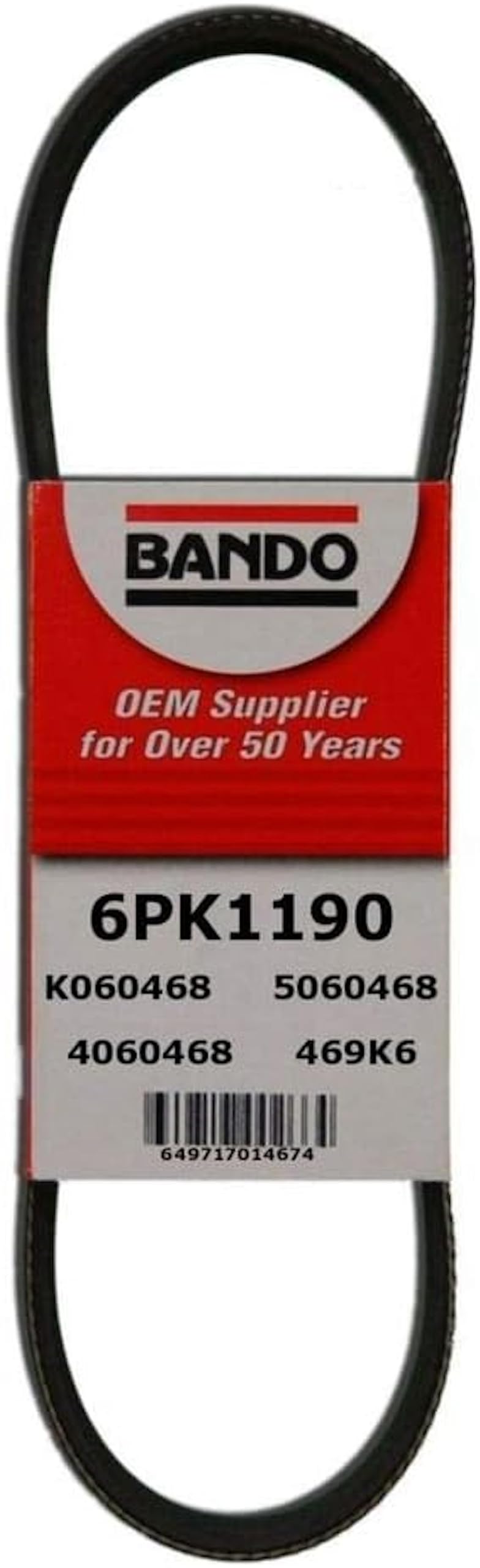 Bando USA 6PK1190 Serpentinriemen in OEM-Qualität, 6PK1190