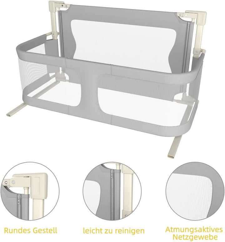 homewell Bettgitter, gemeinsames Schlafen, Bettschutzgitter Kinderbettgitter für Kinder Babybettgitt