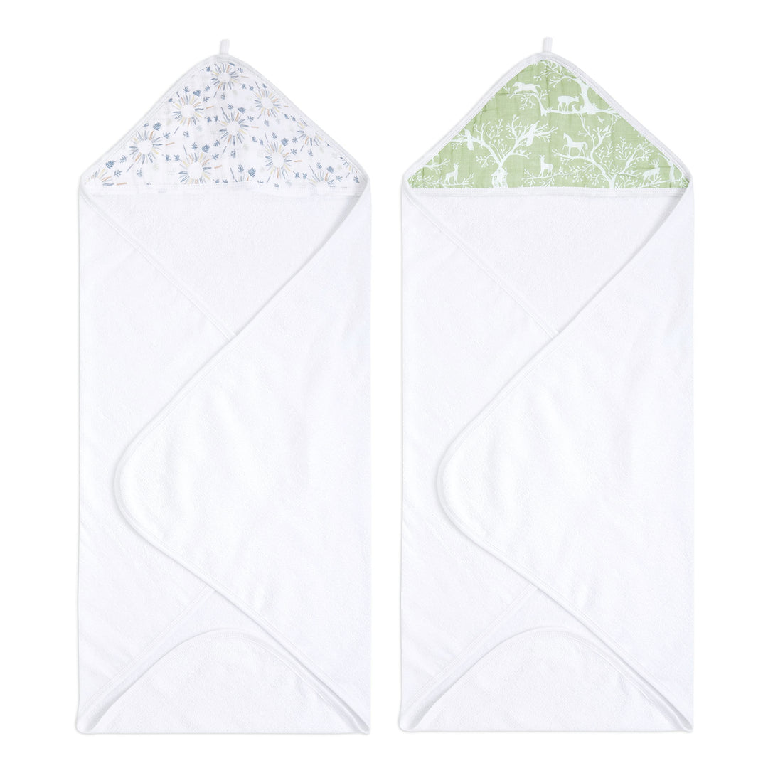 aden + anais™ Essentials Kapuzenhandtuch Harmony in 2er-Packung, Harmony