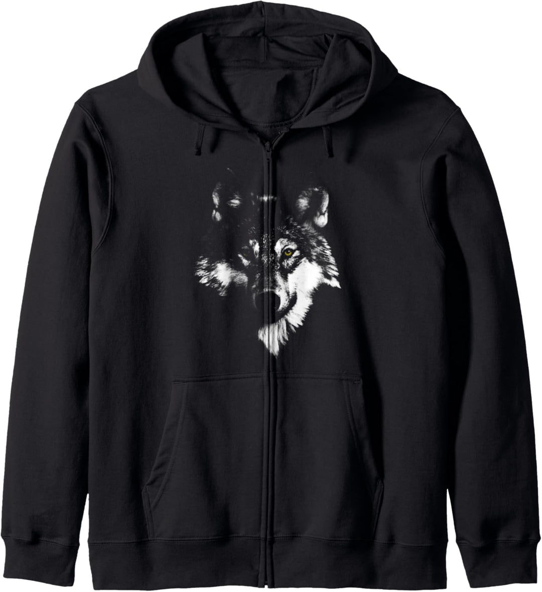Wolf mit Bernsteinaugen Kapuzenjacke