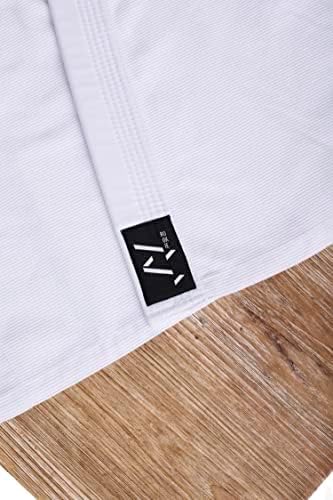 IPPONGEAR Brazilian Jiu Jitsu Kinder/Einsteiger Anzug inkl weissem Gürtel [Pearl-Weave Material I 35