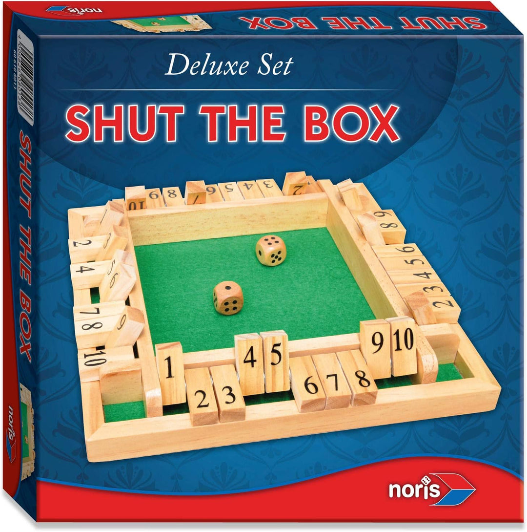 Noris 606108013 Deluxe Shut The Box - Das Beliebte Würfelspiel Aus Holz Für 1 Bis 4 Spieler Ab 8 Jah
