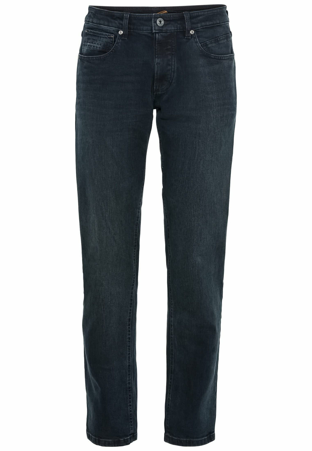 camel active Herren Relaxed Fit 5-Pocket Jeans mit leichten Used-Effekten, 32W / 30L Dunkelblau