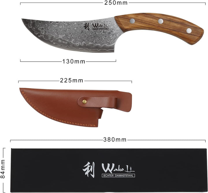 Wakoli Kleines Chefmesser 13 cm Klinge I Scharfes Küchenmesser und Profi Kochmesser aus japanischem
