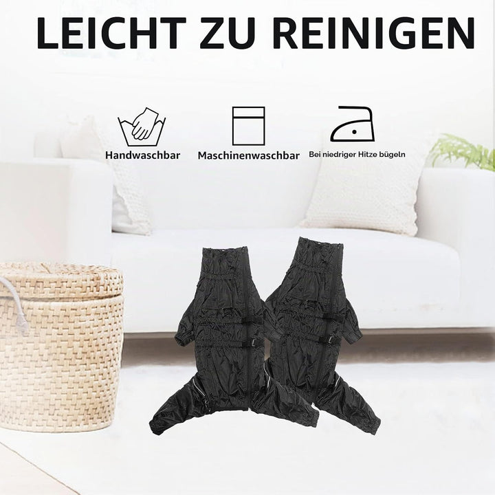 Geyecete -Regenmantel für hunde mit vier Beinen,Hunde Regenjacken Hosenanzug mit Geschirr loch, refl