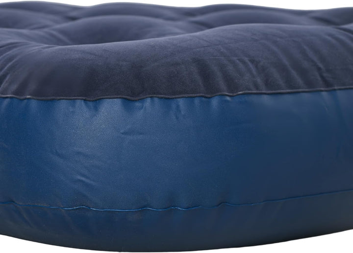 Outsunny Tragbare einfache Luftmatratze Luftbett mit integrierter Handpumpe, beflockte Oberfläche, f