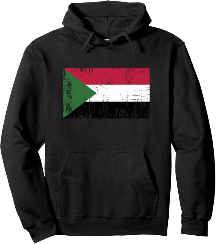 Sudan Fahne Sudanesische Flagge Geschenk Fussball-Fan Sport Pullover Hoodie