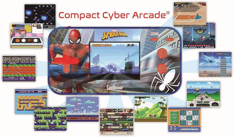 Lexibook JL2367SP Spider-Man Marvel Peter Parker Compact Cyber Arcade Tragbare Spielkonsole, 150 Gam