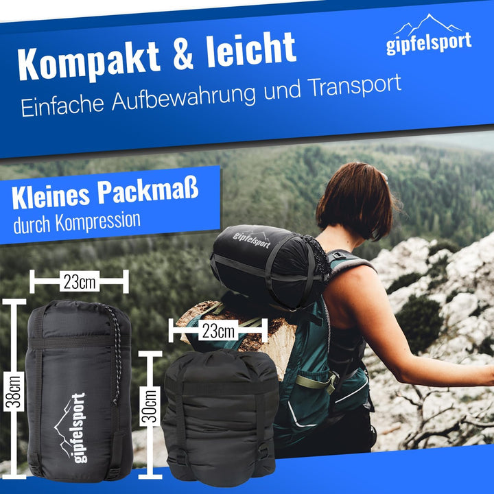 Gipfelsport Ultraleicht Schlafsack 4 Jahreszeiten [-20°C bis 15°C] Ultralight Sleeping Bag | Ultrale