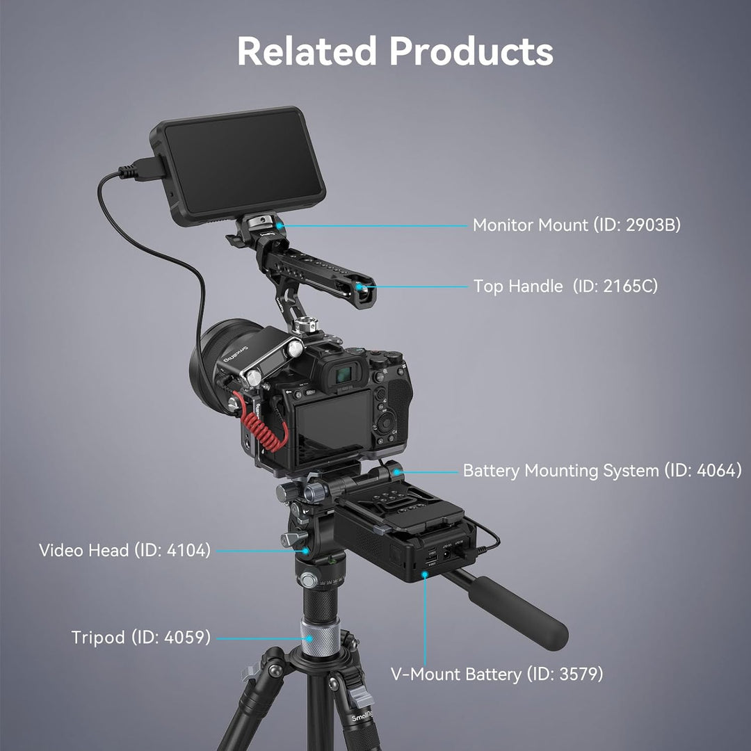SMALLRIG Cage Kit mit Kabelklemme für Sony Alpha 7R V/Alpha 7 IV/Alpha 7S III, Kamerakäfig mit Mehre