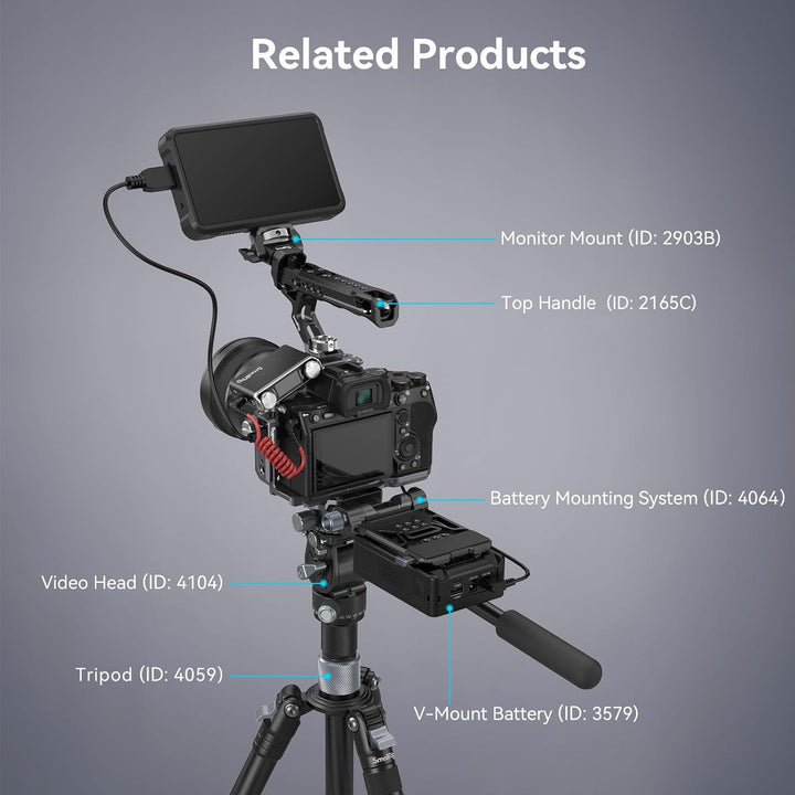 SMALLRIG Cage Kit mit Kabelklemme für Sony Alpha 7R V/Alpha 7 IV/Alpha 7S III, Kamerakäfig mit Mehre