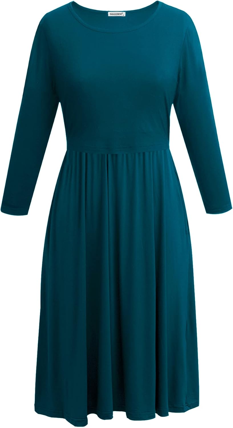 Smallshow Damen Schwangerschaftskleid Umstandsmode Kleide Umstandskleide Stillkleide Blaugrün S, Bla