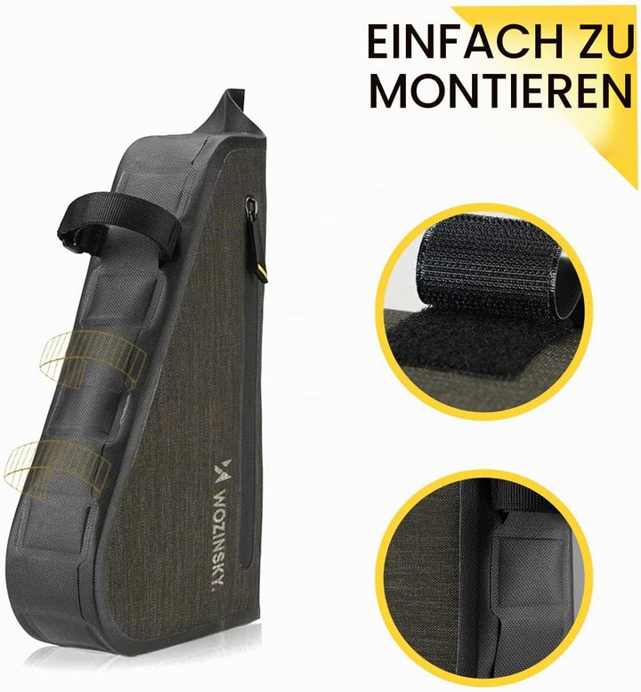 WOZINSKY Fahrradtasche Rahmentasche Wasserdicht Tasche für Fahrrad, Mountainbike, ebike, MTB, Rennra