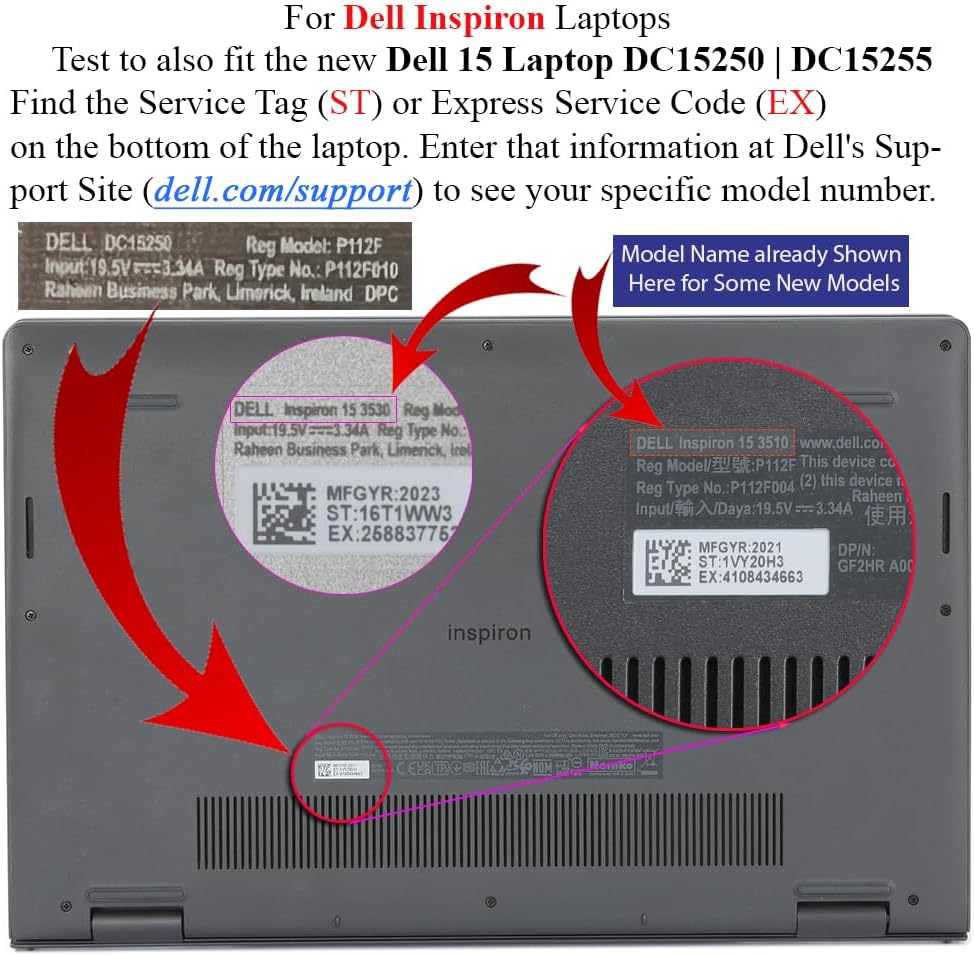 mCover Hartschalenhülle kompatibel nur mit 2021 15,6 Zoll Dell Inspiron15 3510 3511 3515 Serie Lapto